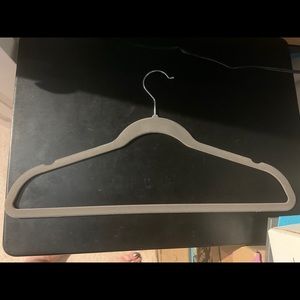 Grey velvet clothes hangers set of 15